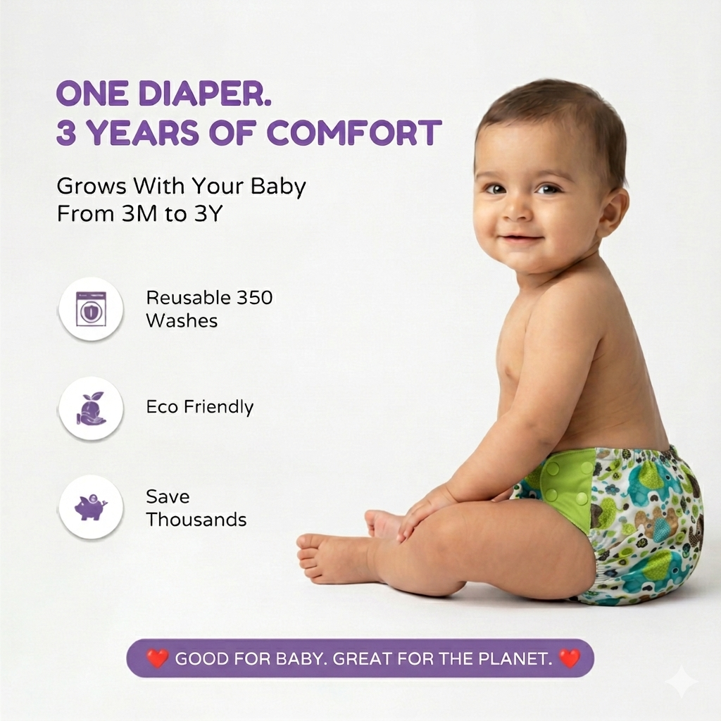 Neo Ultra Reusable Cloth Diaper - Eliphant