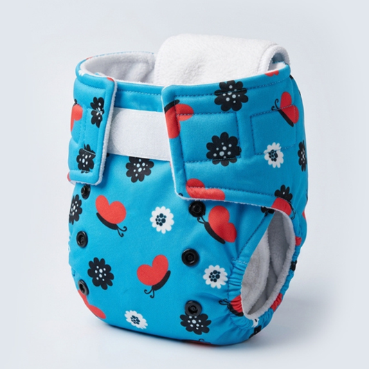 Newborn diaper Blue  Print (2.5kg - 8kg)