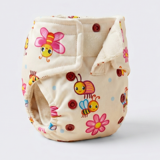 Newborn diaper Bee  Print (2.5kg - 8kg)