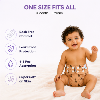 Neo Ultra Reusable Cloth Diaper - Deer