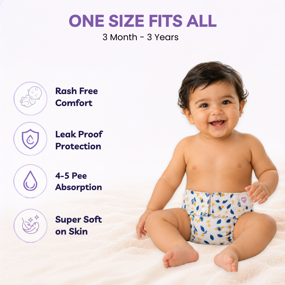 Neo Ultra Reusable Cloth Diaper - Bee