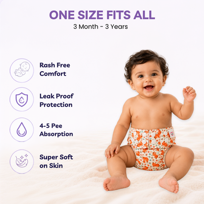 Neo Ultra Reusable Cloth Diaper Wolf