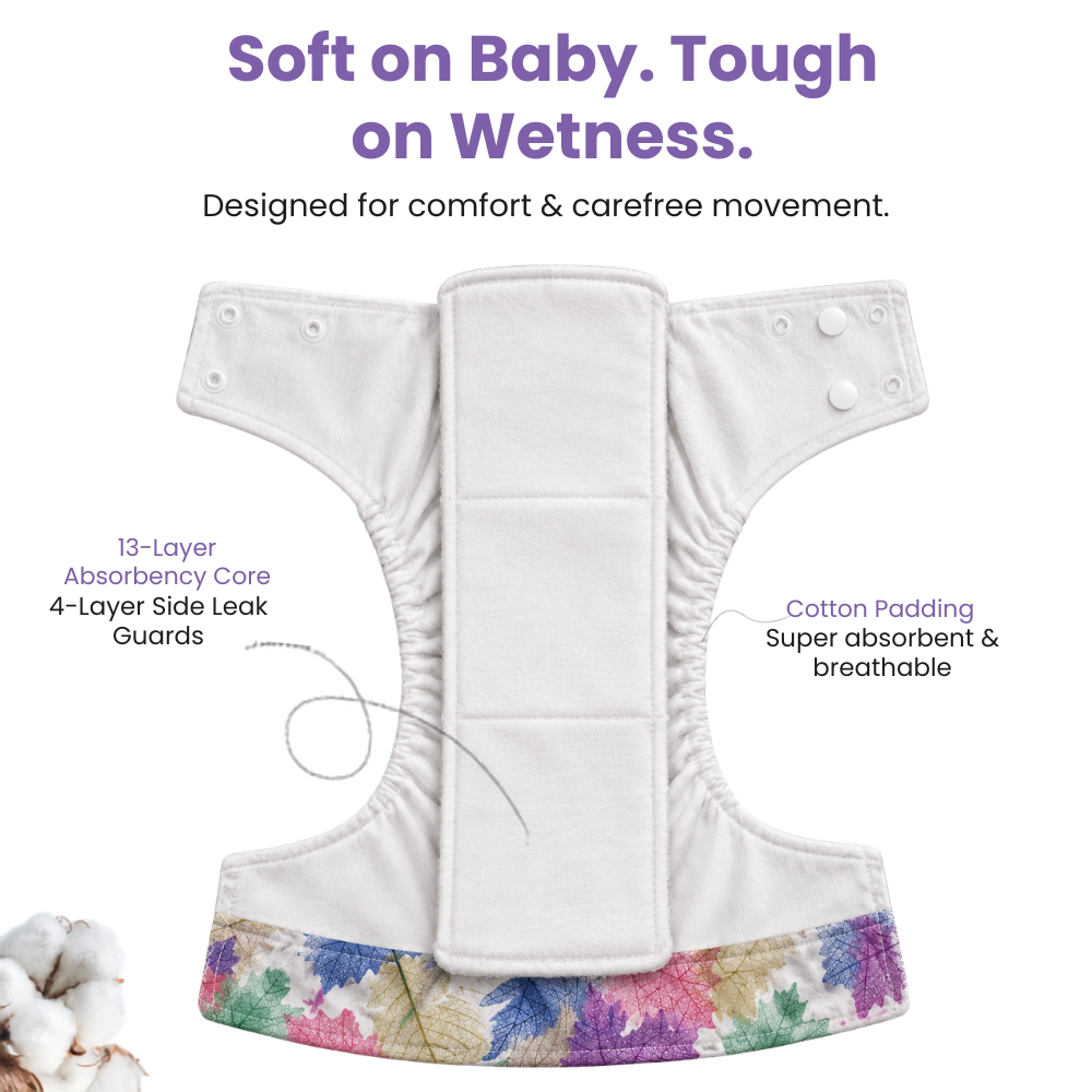 Neo Ultra Reusable Cloth Diaper Leaf 2