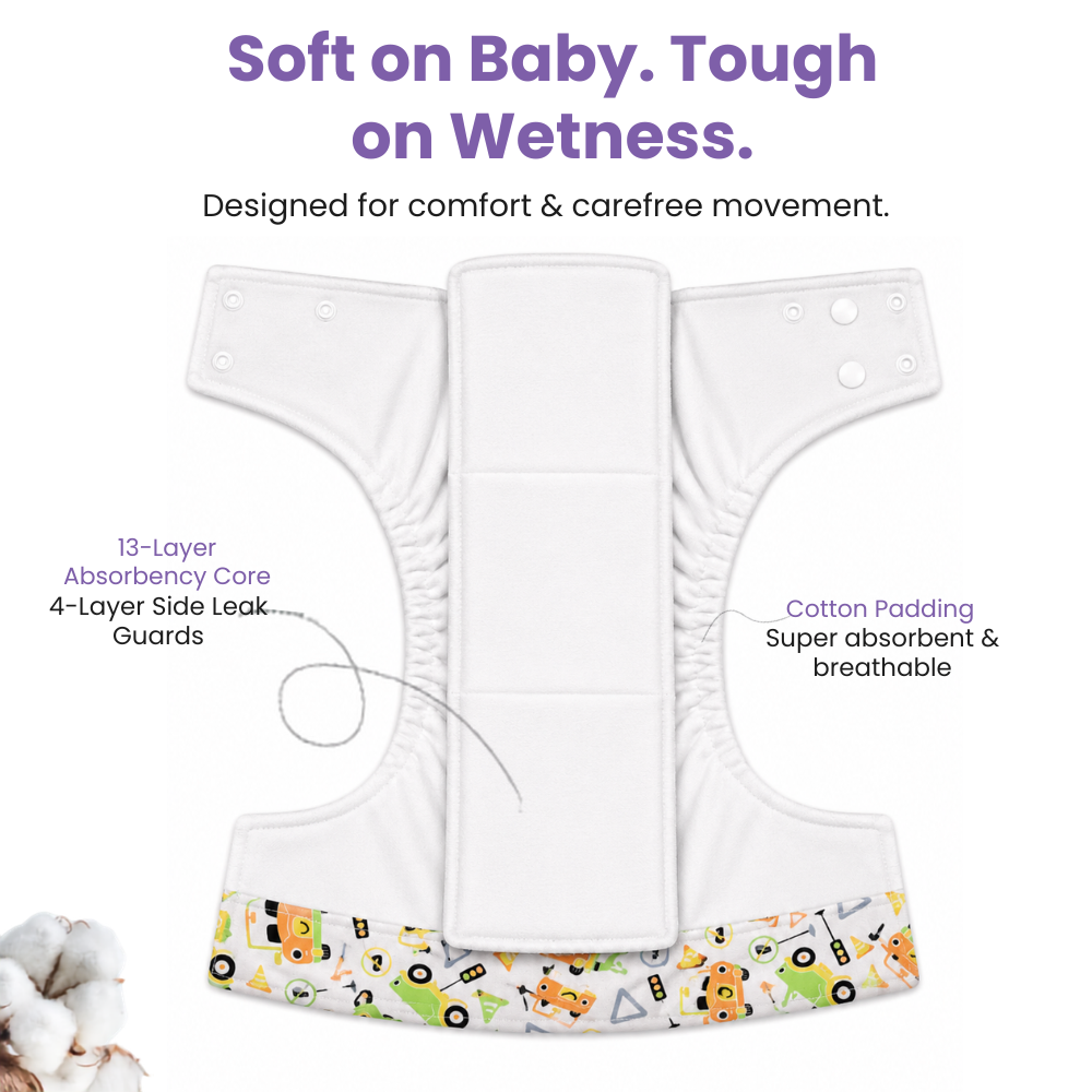 Neo Ultra Reusable Cloth Diaper - Car