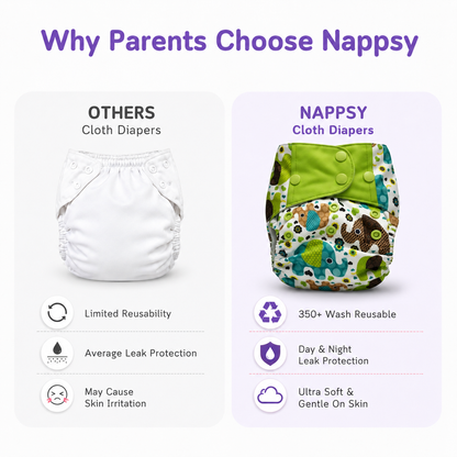 Bamboo  Reusable Cloth Diaper - Eliphant