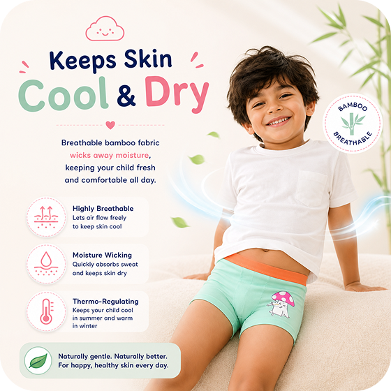 Keeps Skin Cool & Dry
