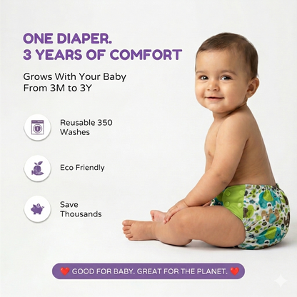 Bamboo  Reusable Cloth Diaper - Eliphant